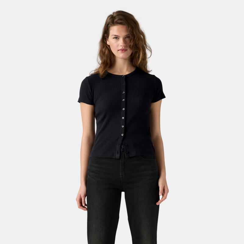POLERA MUJER RORY BUTTON THROUGH SS NEGRO LEVIS 0086M-0000 - 1