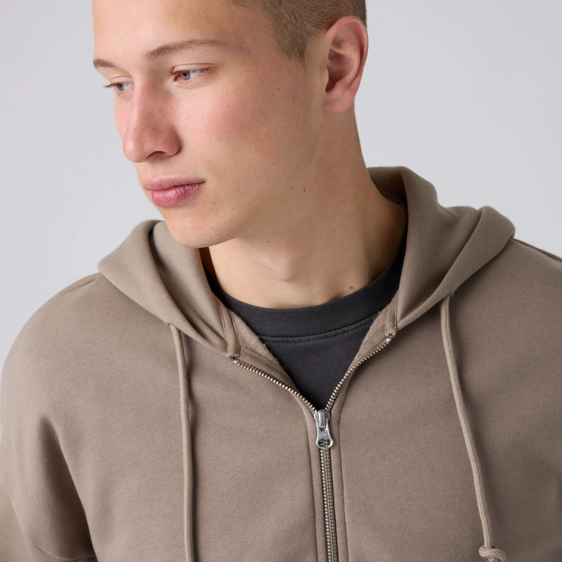 POLERON HOMBRE BOXY FULL ZIP CAFE LEVIS 004GY-0017 - 4