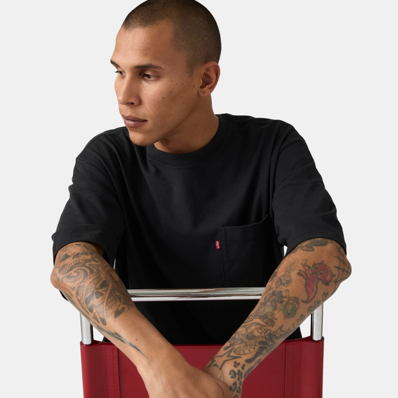 POLERA HOMBRE HALF SLV PKT TEE NEGRO LEVIS 005OB-0003 - 4