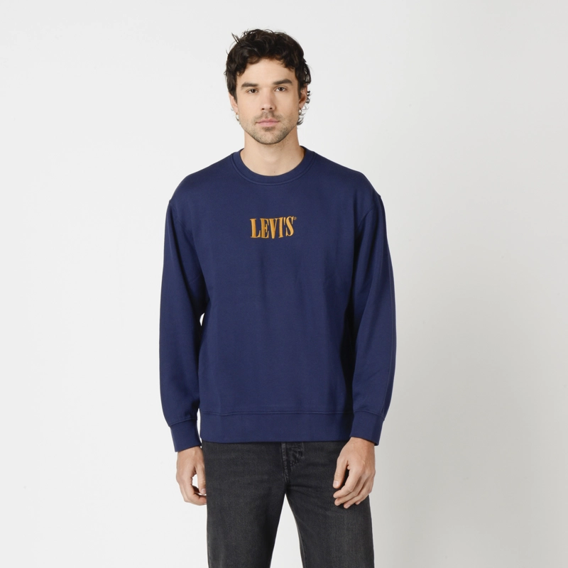 POLERON HOMBRE RELAXD GRAPHIC CREW AZUL LEVIS 38712-0522 - 1
