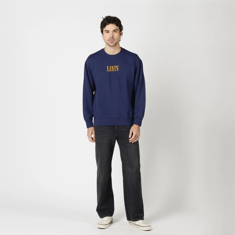 POLERON HOMBRE RELAXD GRAPHIC CREW AZUL LEVIS 38712-0522 - 4