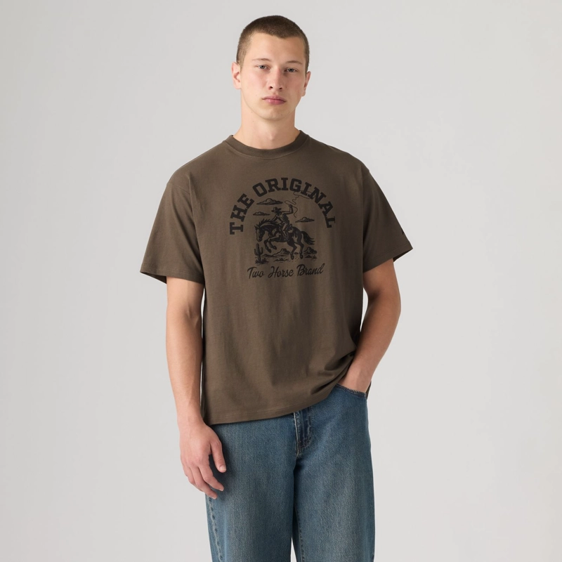 POLERA HOMBRE VINTAGE FIT GRAPHIC TEE CAFE LEVIS 87373-0492 - 1