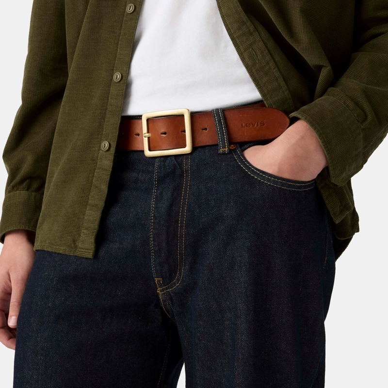 CINTURON HOMBRE MASON CENTERBAR BELT CAFE LEVIS 007YW-0001 38