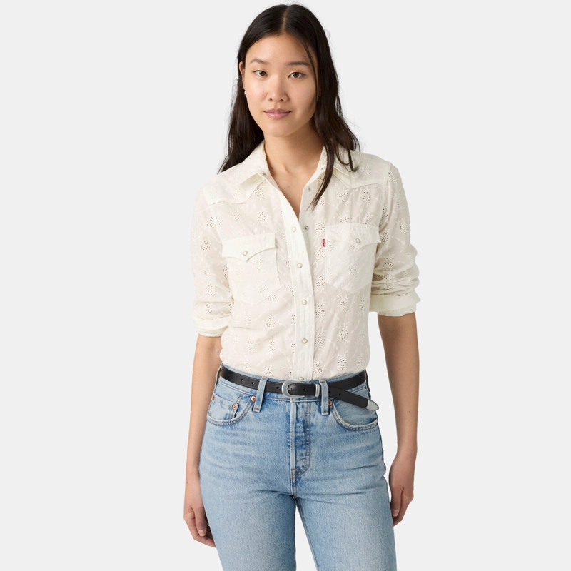BLUSA MUJER HERITAGE WESTERN EYELET BLANCO LEVIS 0082Q-0000 - 1
