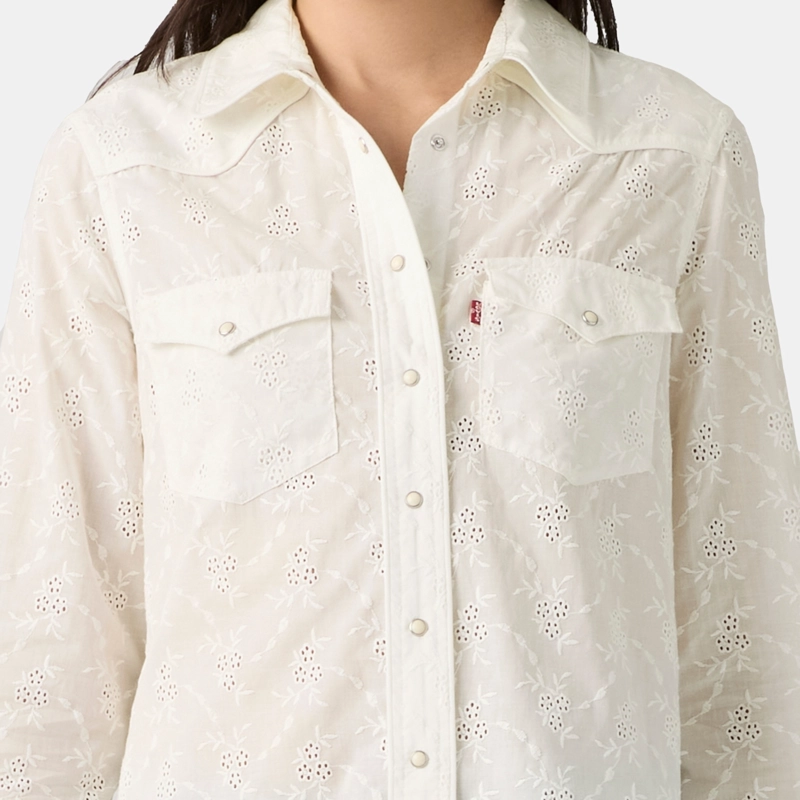 BLUSA MUJER HERITAGE WESTERN EYELET BLANCO LEVIS 0082Q-0000 - 4