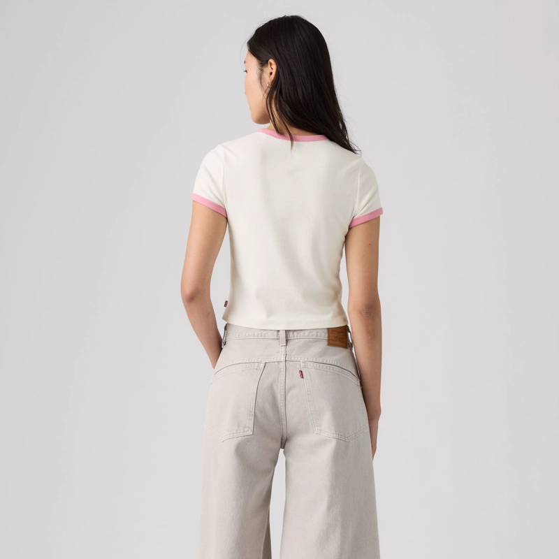 POLERA MUJER ESSENTIAL BABY RINGER BEIGE LEVIS 008A1-0003 - 2
