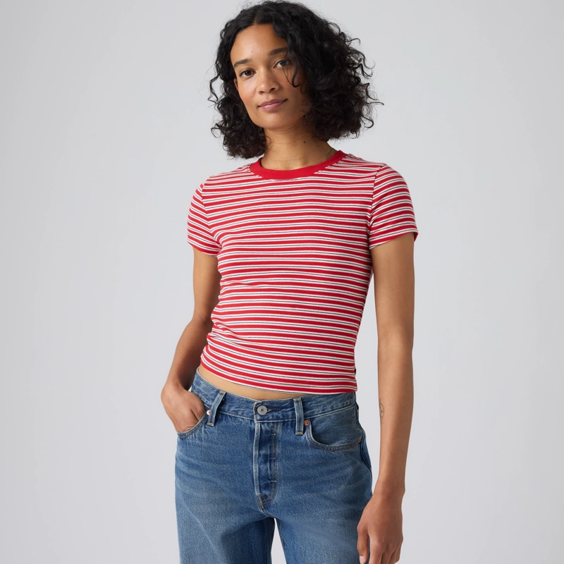 POLERA MUJER ESSENTIAL BABY TEE ROJO LEVIS 0085R-0012 - 1