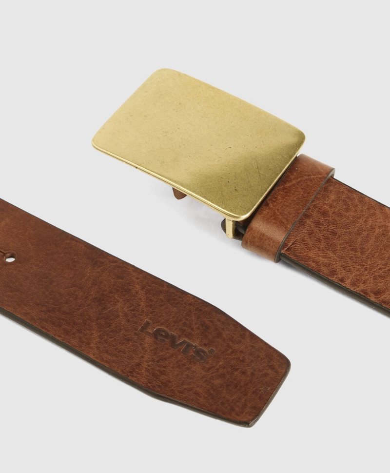 CINTURON HOMBRE RYDER PLAQUE BUCKLE CAFE LEVIS 007YX-0001 - 2