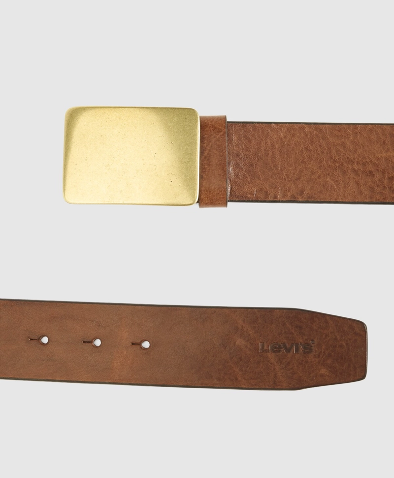 CINTURON HOMBRE RYDER PLAQUE BUCKLE CAFE LEVIS 007YX-0001 - 3