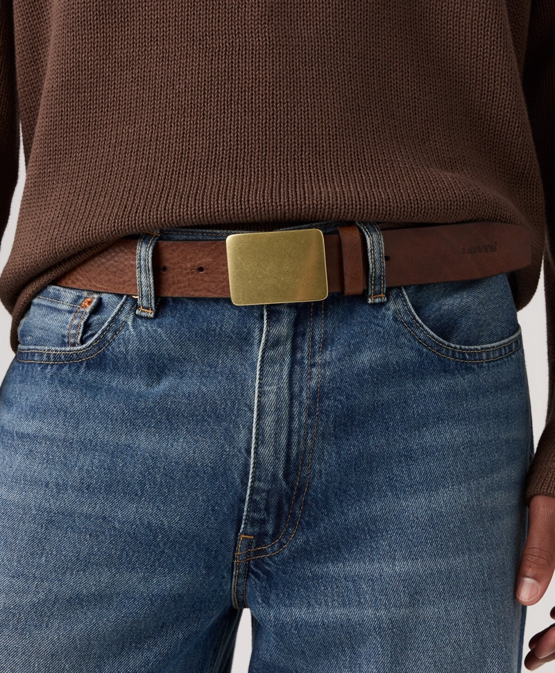 CINTURON HOMBRE RYDER PLAQUE BUCKLE CAFE LEVIS 007YX-0001 - 4