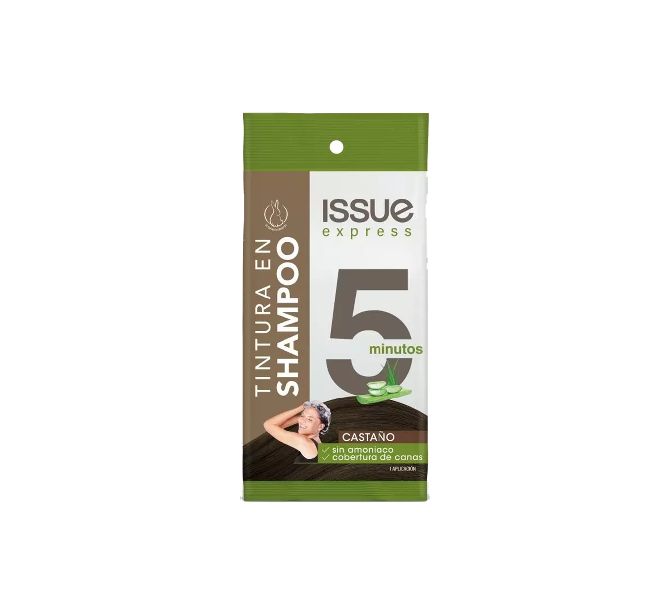 TINTE EN SHAMPOO CASTAÑO CLARO ISSUE – SACHET - 1