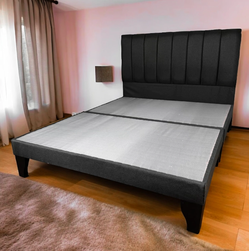 CAMA FLOBAL FRANJAS 2 PLAZAS INCLUYE BASE Y RESPALDO NEGRO - 3