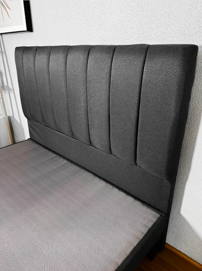 CAMA FLOBAL FRANJAS 2 PLAZAS INCLUYE BASE Y RESPALDO NEGRO - 4