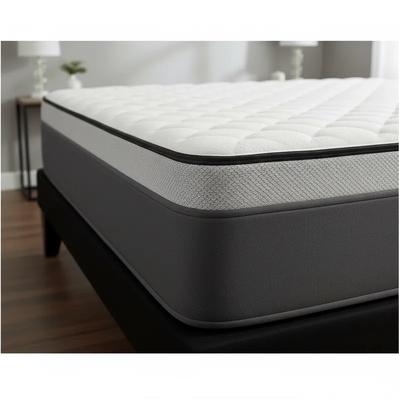 CAMA EUROPEA 2 PLAZAS BASE DIVIDIDA NEGRO + COLCHON 150X190 CM - 3