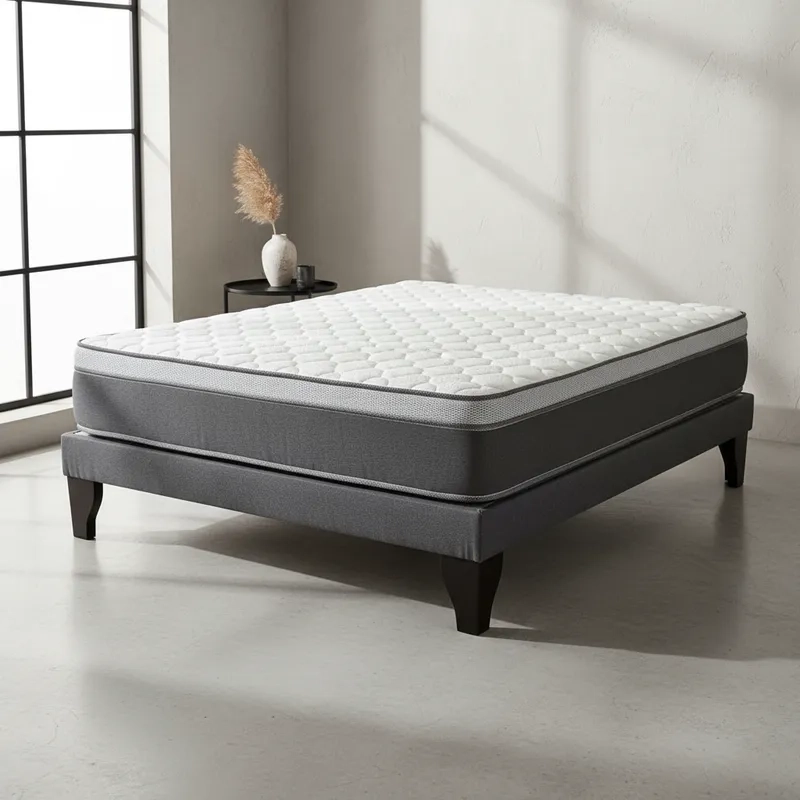 CAMA EUROPEA 2 PLAZAS BASE DIVIDIDA MARENGO + COLCHON 150X190 CM - 1