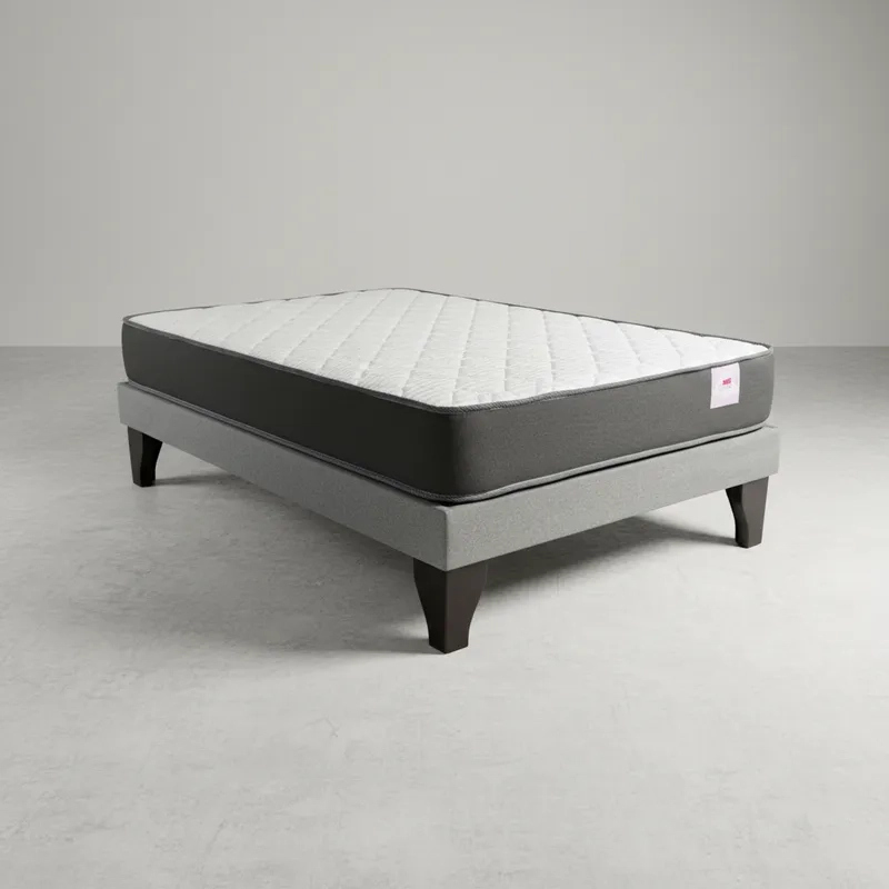 CAMA EUROPEA 1,5 PLAZAS BASE  MARENGO + COLCHON 105X190 - 2