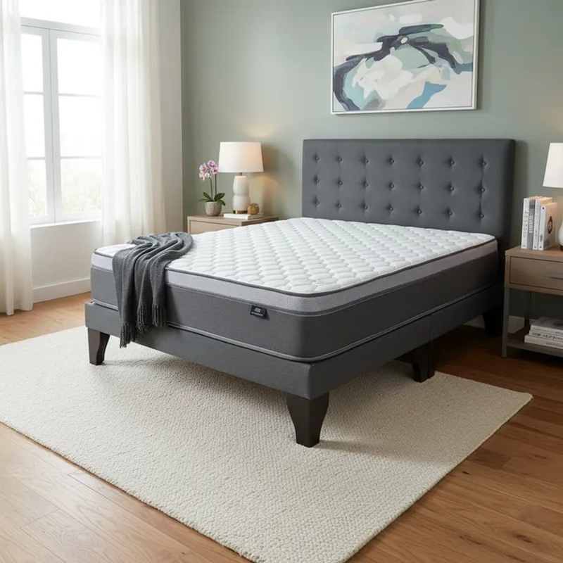 CAMA 2 PLAZAS EUROPEA MARENGO CON COLCHON PILLOW TOP 30 CM - 1