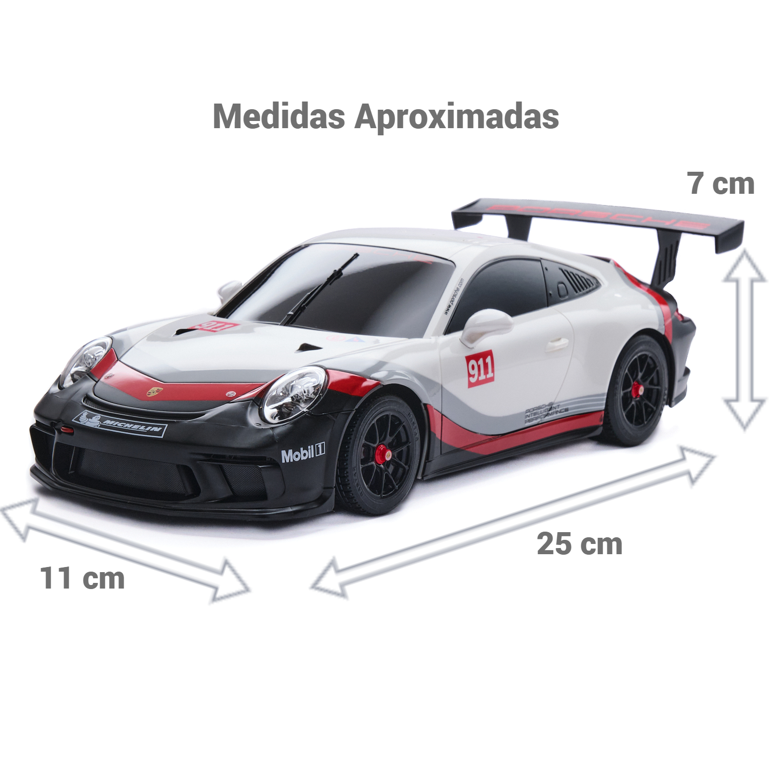 AUTO A CONTROL REMOTO PORSCHE BLANCO MODELO 911 GT3 CUP - 3
