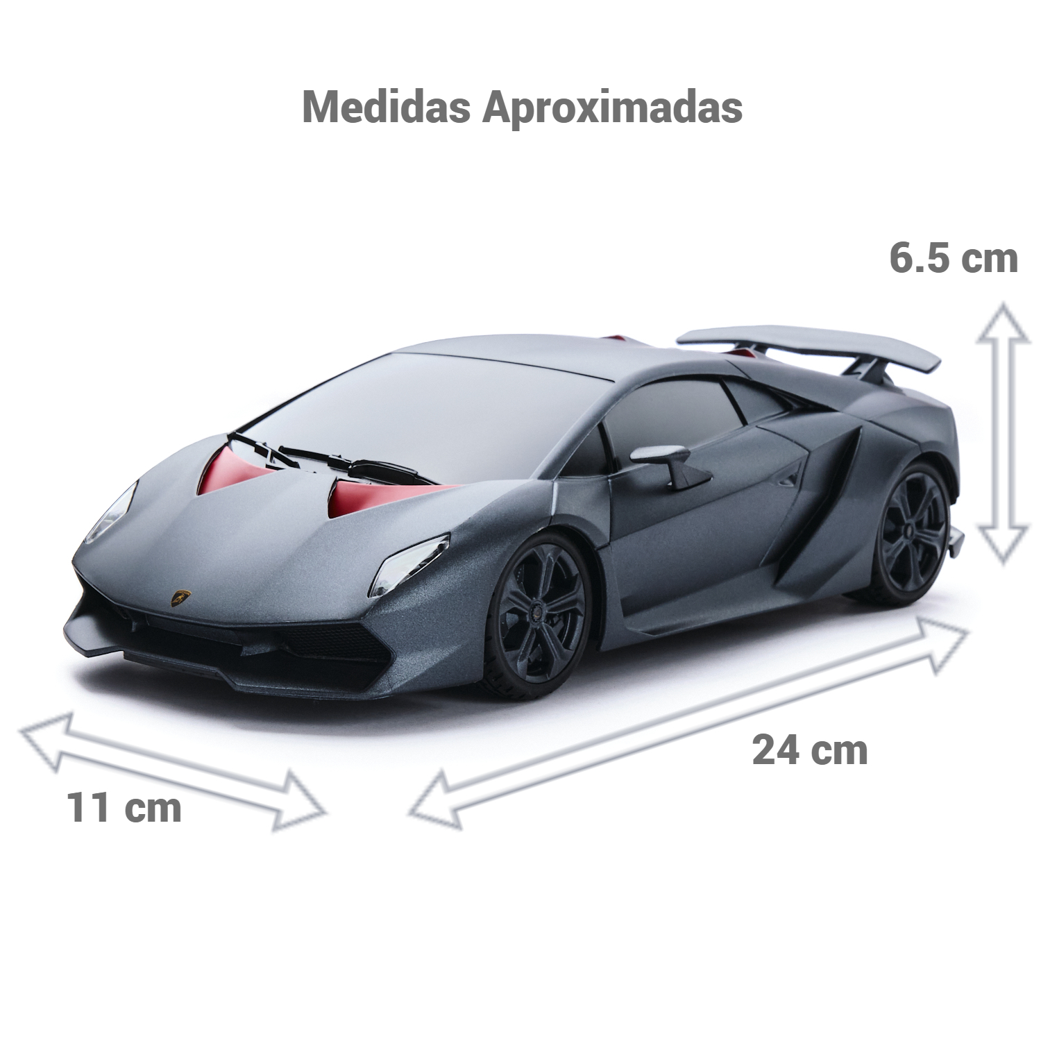 AUTO A CONTROL REMOTO LAMBORGHINI GRIS MODELO SESTO ELEMENTO - 3