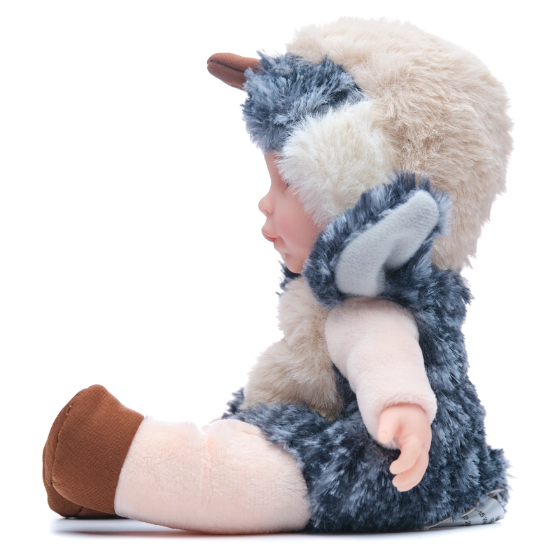 MUÑECO GRIS_AZULADO TIERNO MODELO BEBE PAJARO - 2