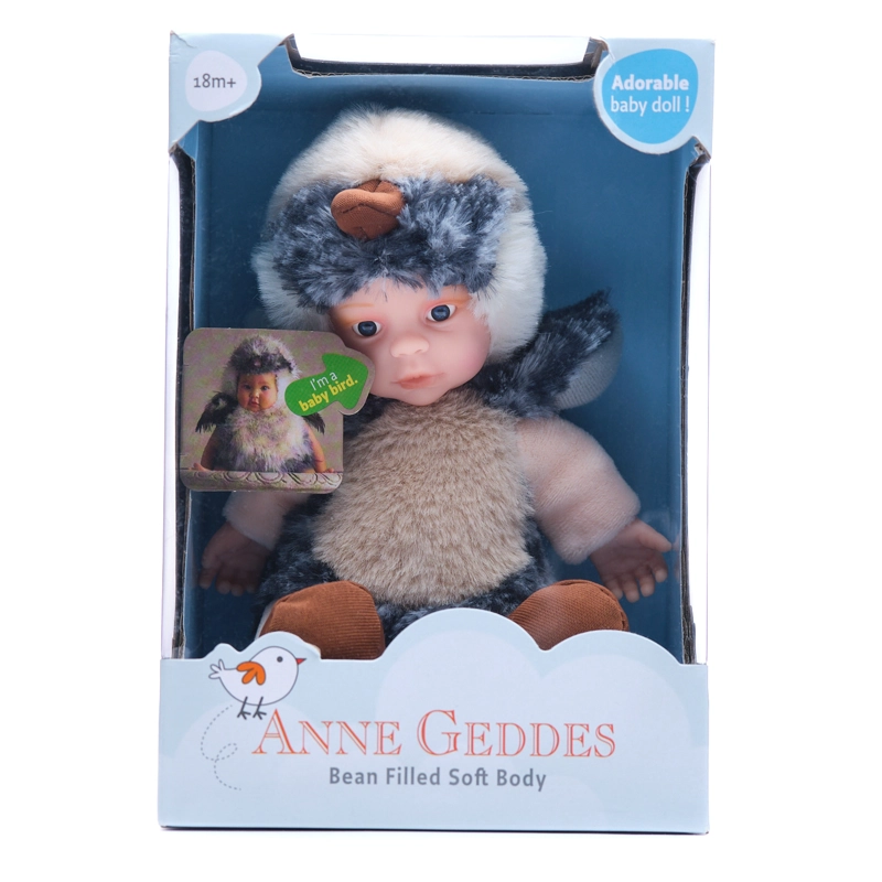 MUÑECO GRIS_AZULADO TIERNO MODELO BEBE PAJARO - 3