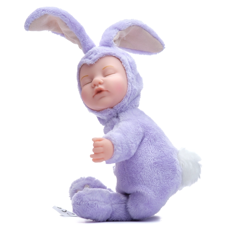 MUÑECO MORADO TIERNO MODELO BEBE CONEJO - 1