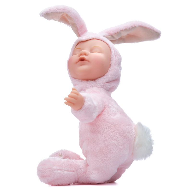 MUÑECO ROSADO TIERNO MODELO BEBE CONEJO - 1