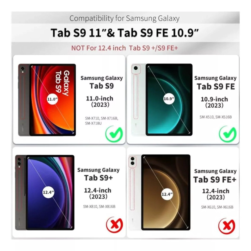 FUNDA + TECLADO BLUETOOTH CON TOUCHPAD PARA SAMSUNG GALAXY S9 / S9 FE 10.9' - 2