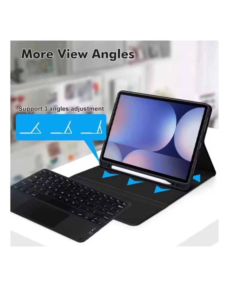FUNDA + TECLADO BLUETOOTH CON TOUCHPAD PARA SAMSUNG GALAXY S9 / S9 FE 10.9' - 3