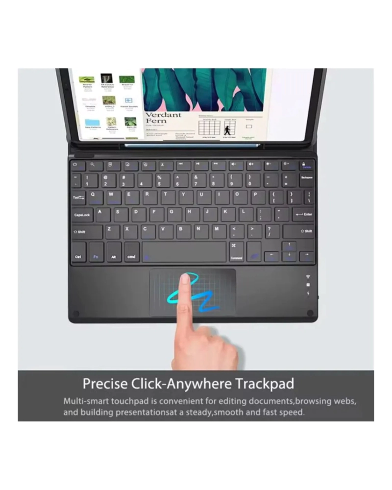 FUNDA + TECLADO BLUETOOTH CON TOUCHPAD PARA SAMSUNG GALAXY S9 / S9 FE 10.9' - 4
