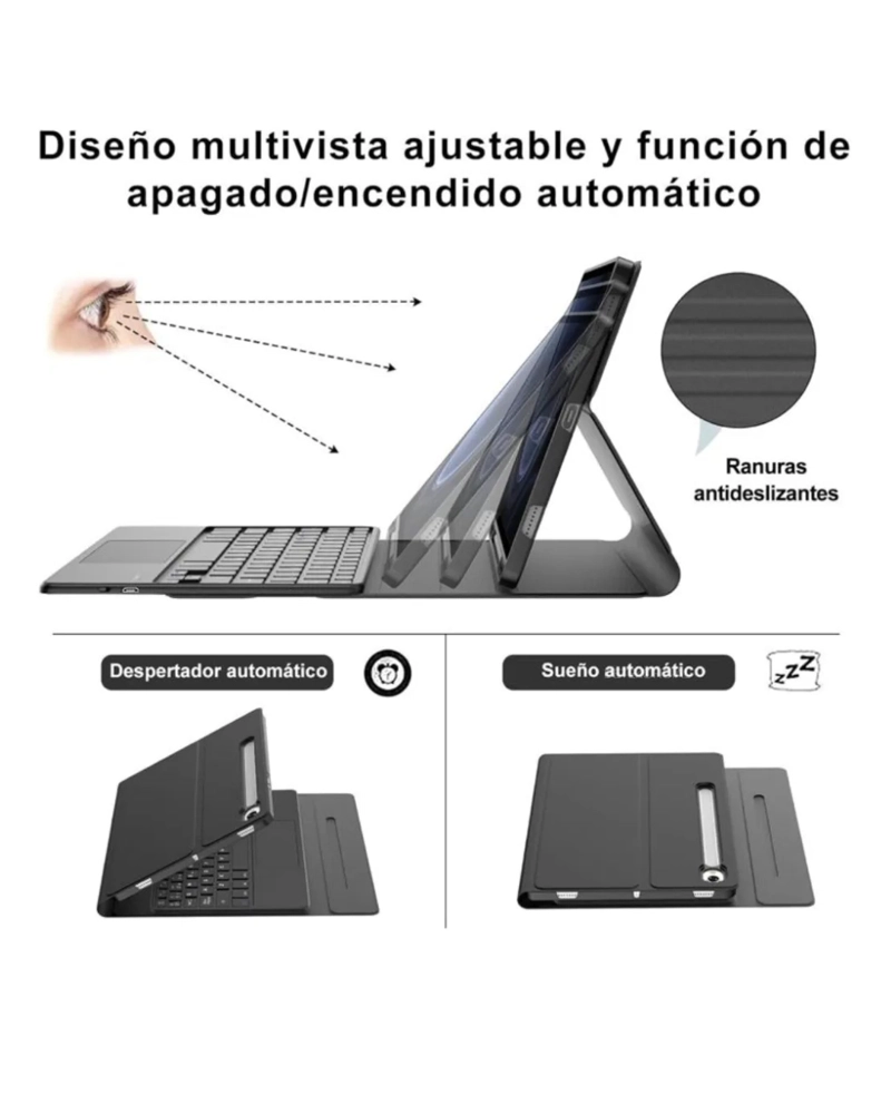 FUNDA + TECLADO BLUETOOTH CON TOUCHPAD PARA SAMSUNG GALAXY S9 / S9 FE 10.9' - 6