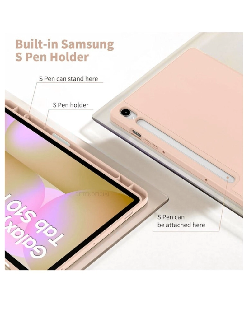 FUNDA SMART COVER PARA TABLET SAMSUNG GALAXY S9 FE 10.9' ROSADO - 3