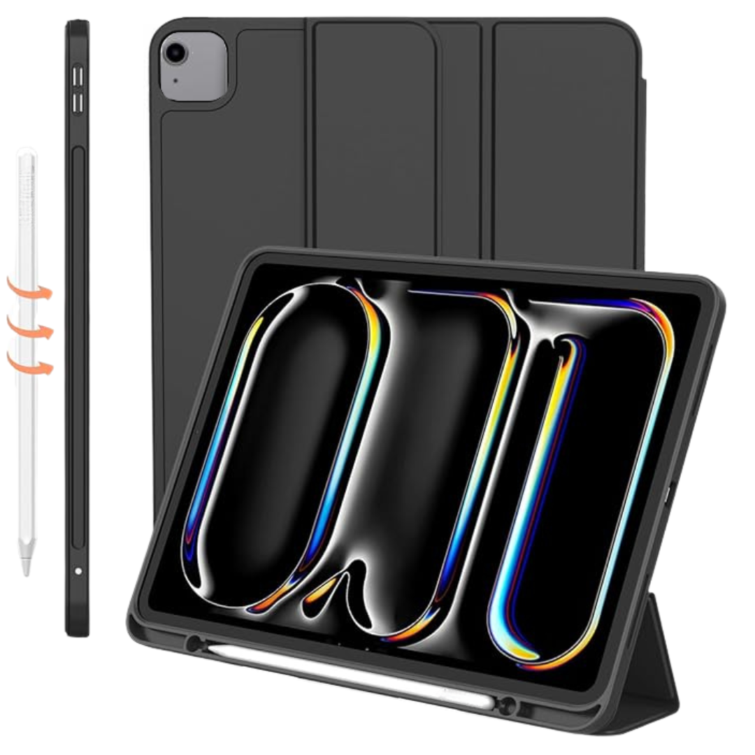FUNDA SMART COVER PARA IPAD AIR 13 M2 2024 CON RANURA - ROSA GOLD - 2