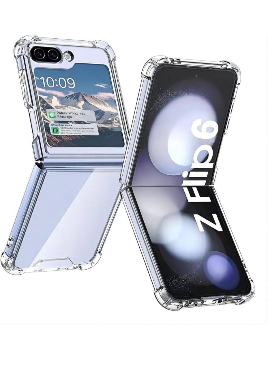CARCASA SAMSUNG Z FLIP 6 FUNDA ANTIGOLPES TRANSPARENTE - 1