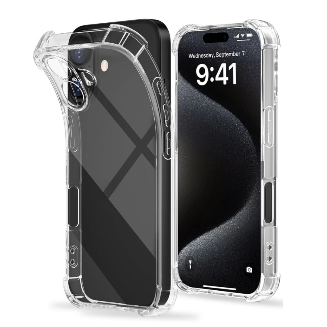 CARCASA IPHONE 16 PLUS FUNDA ANTIGOLPES TRANSPARENTE - 1