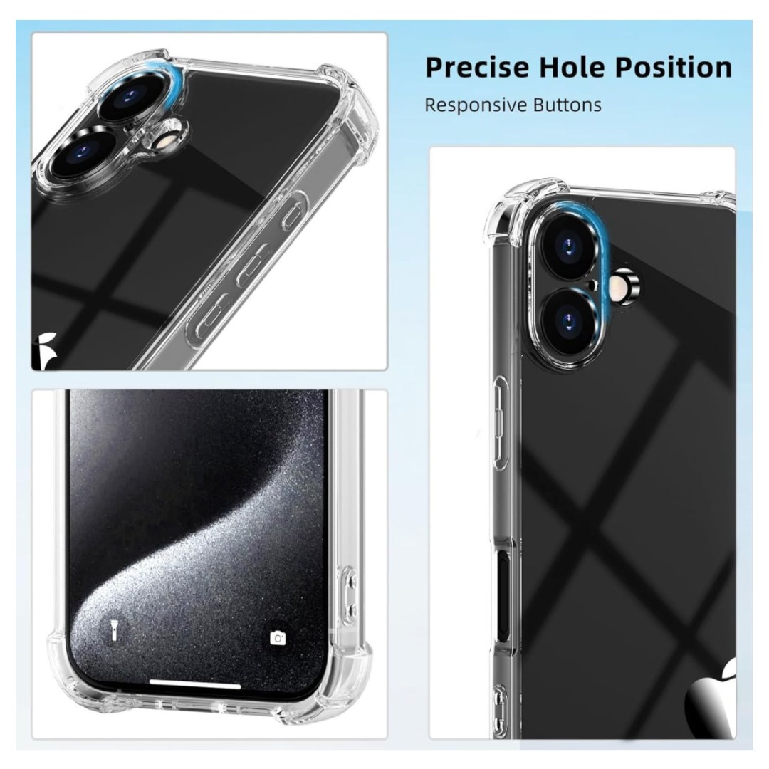 CARCASA IPHONE 16 PLUS FUNDA ANTIGOLPES TRANSPARENTE - 3