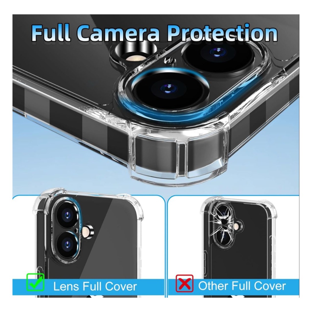 CARCASA IPHONE 16 PLUS FUNDA ANTIGOLPES TRANSPARENTE - 4