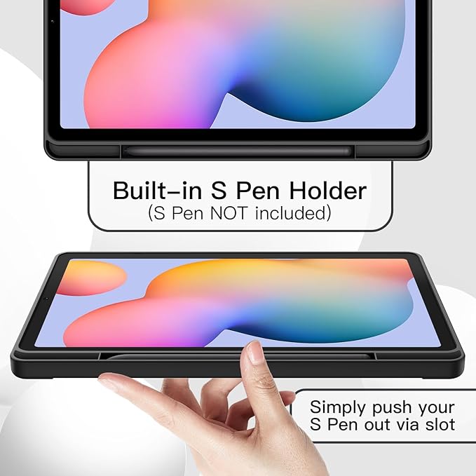 FUNDA SMART COVER PARA TABLET SAMSUNG S6 LITE 10.4' - Negro - 4