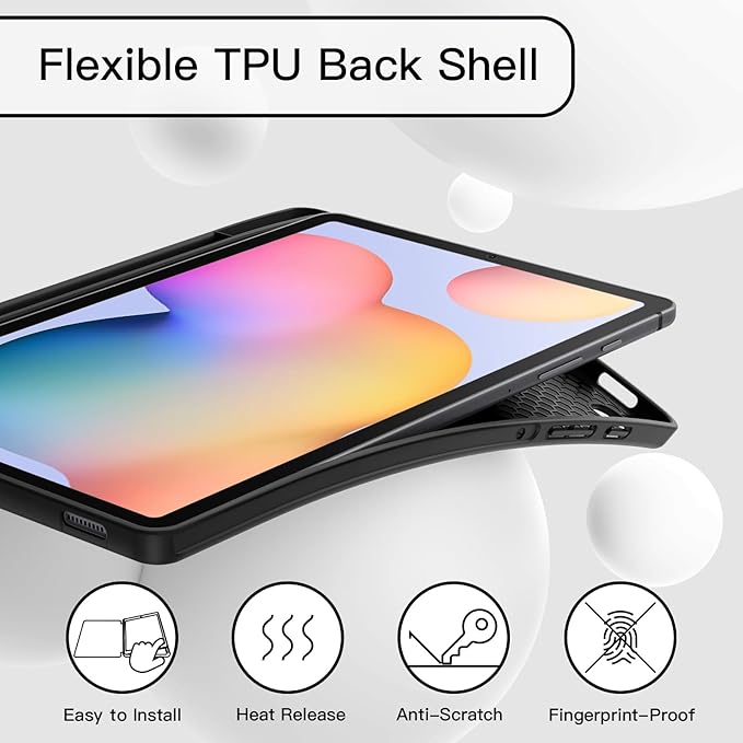 FUNDA SMART COVER PARA TABLET SAMSUNG S6 LITE 10.4' - Negro - 5