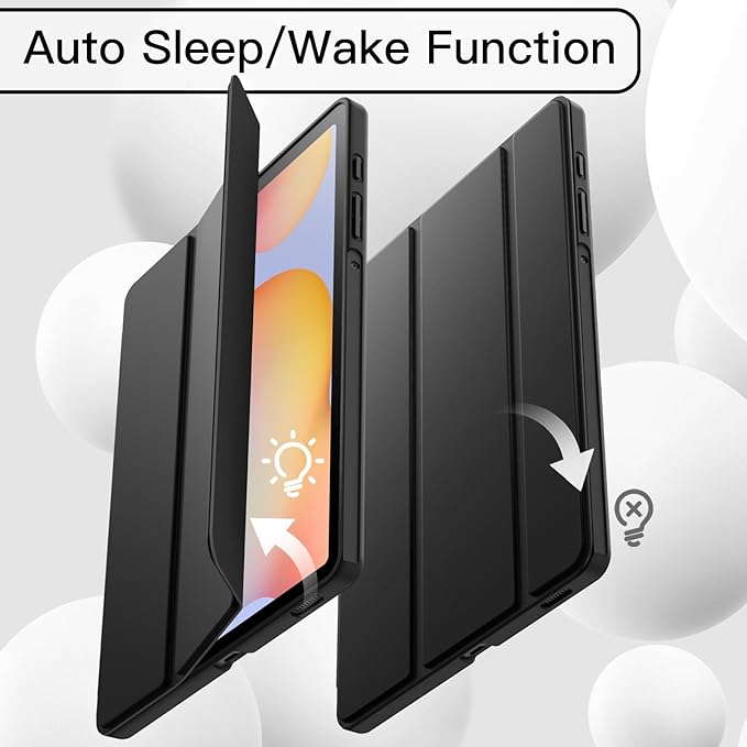 FUNDA SMART COVER PARA TABLET SAMSUNG S6 LITE 10.4' - Negro - 7