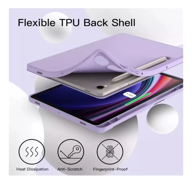 FUNDA SMART COVER PARA TABLET SAMSUNG GALAXY S9 / S9 FE 10.9' - LILA - 3