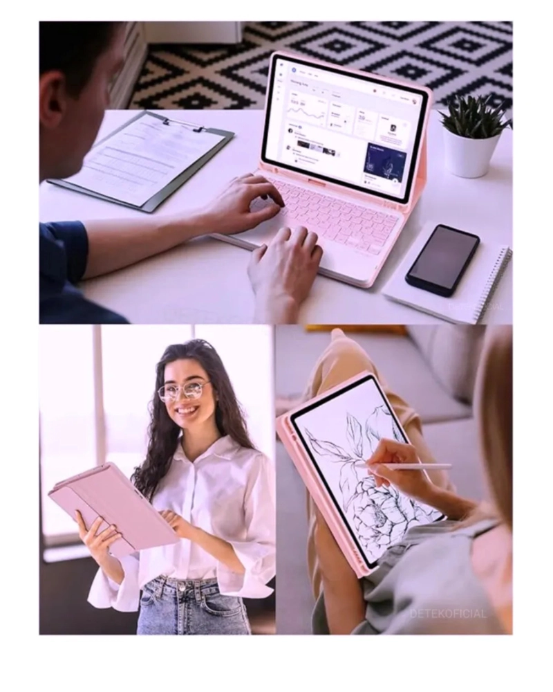 FUNDA + TECLADO BLUETOOTH CON TOUCHPAD PARA TABLET S9 / S9 FE 10.9' - 5