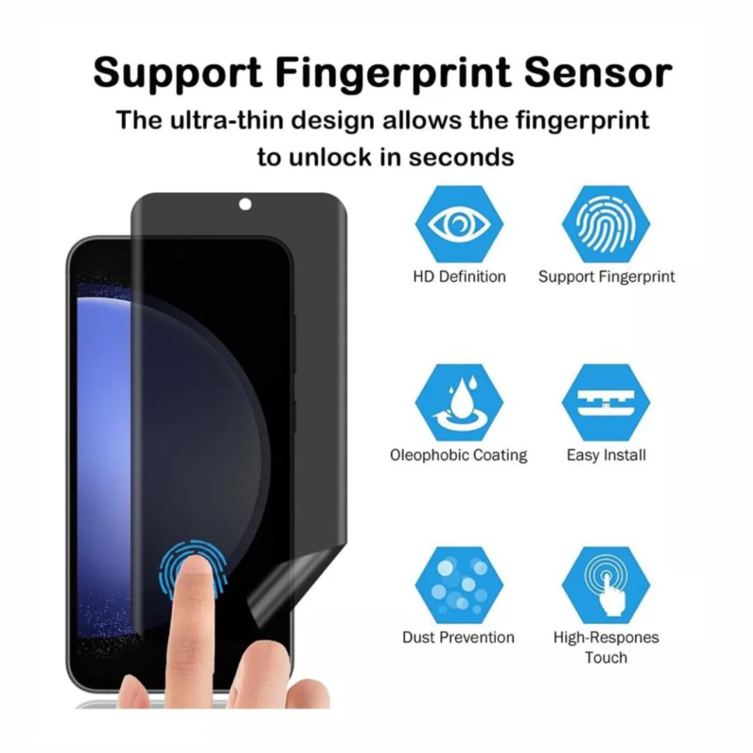 LAMINA MICA HIDROGEL ANTI ESPIA SAMSUNG S24 FE - 3