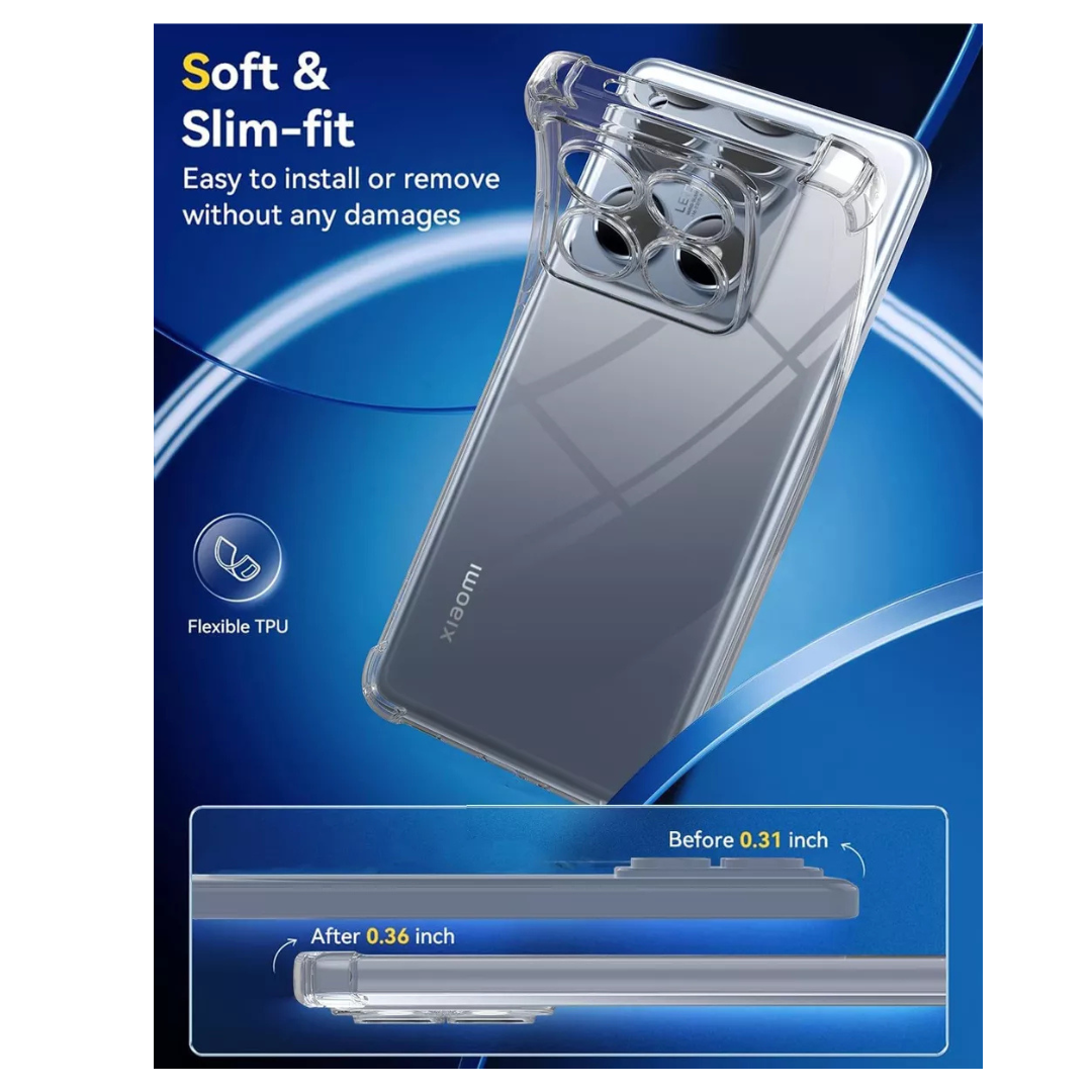 CARCASA FUNDA TRANSPARENTE ANTIGOLPES XIOAMI 14T PRO 5G - 5