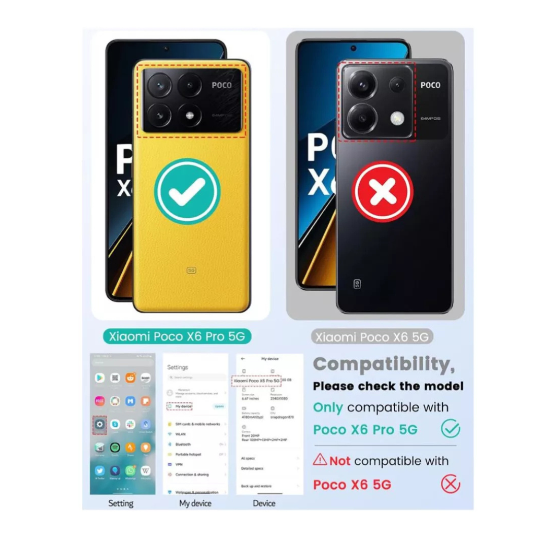 CARCASA TRANSPARENTE ANTIGOLPES POCO X6 PRO 5G - 2
