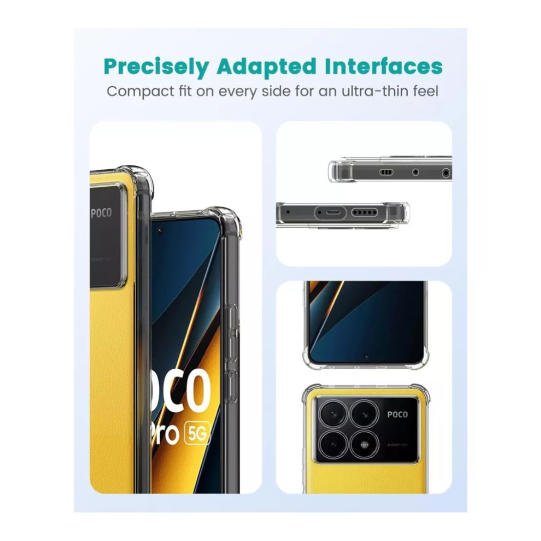 CARCASA TRANSPARENTE ANTIGOLPES POCO X6 PRO 5G - 4