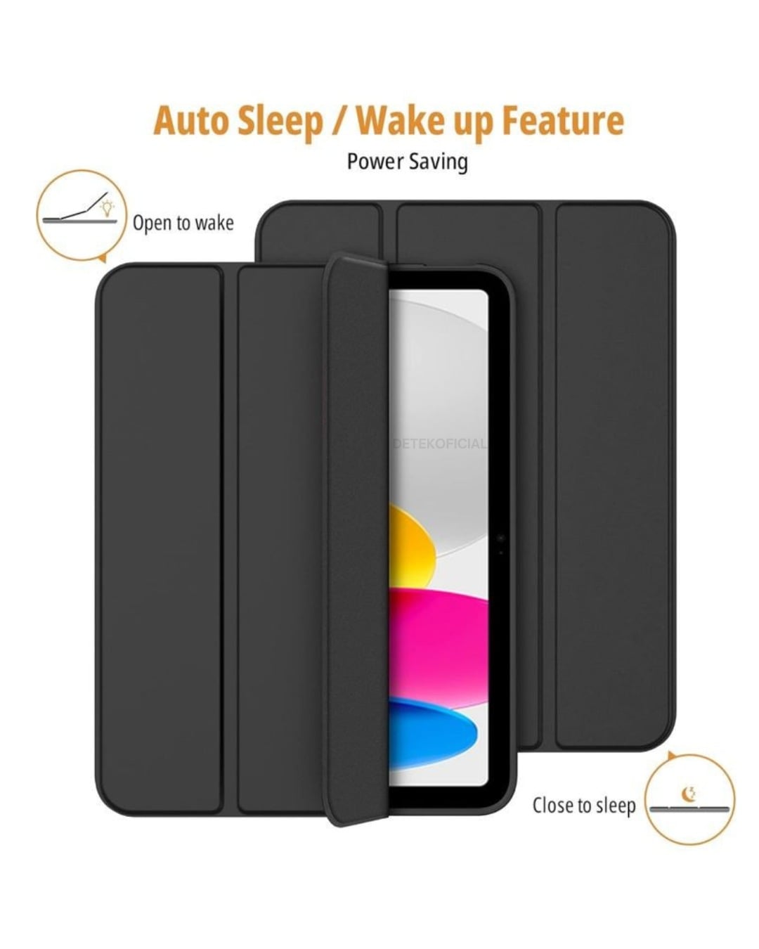 FUNDA SMART COVER PARA IPAD 11TH GENERACIÓN A16 2025 - NEGRO - 3