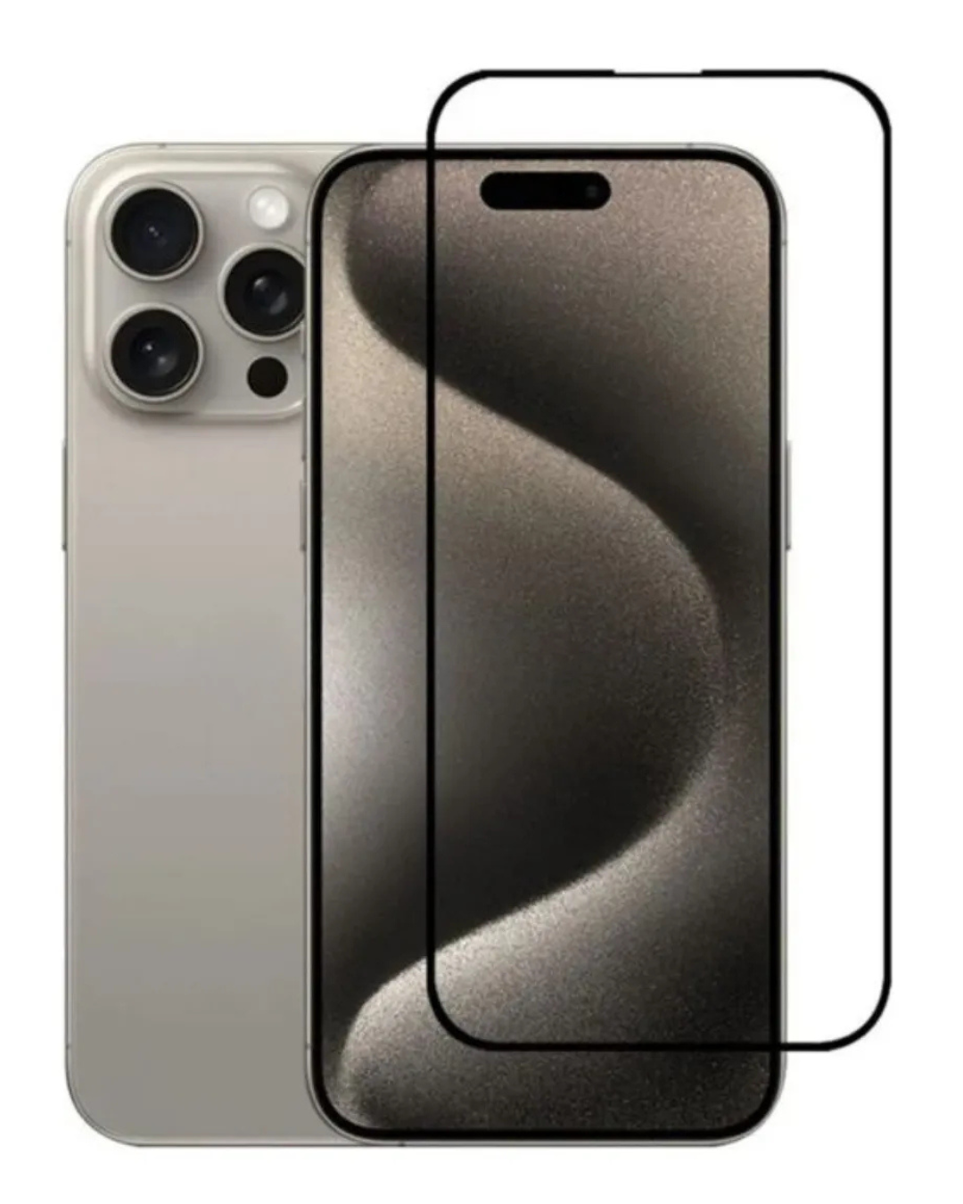 LÁMINA DE VIDRIO COMPLETA PARA IPHONE 15 PRO MAX - 1