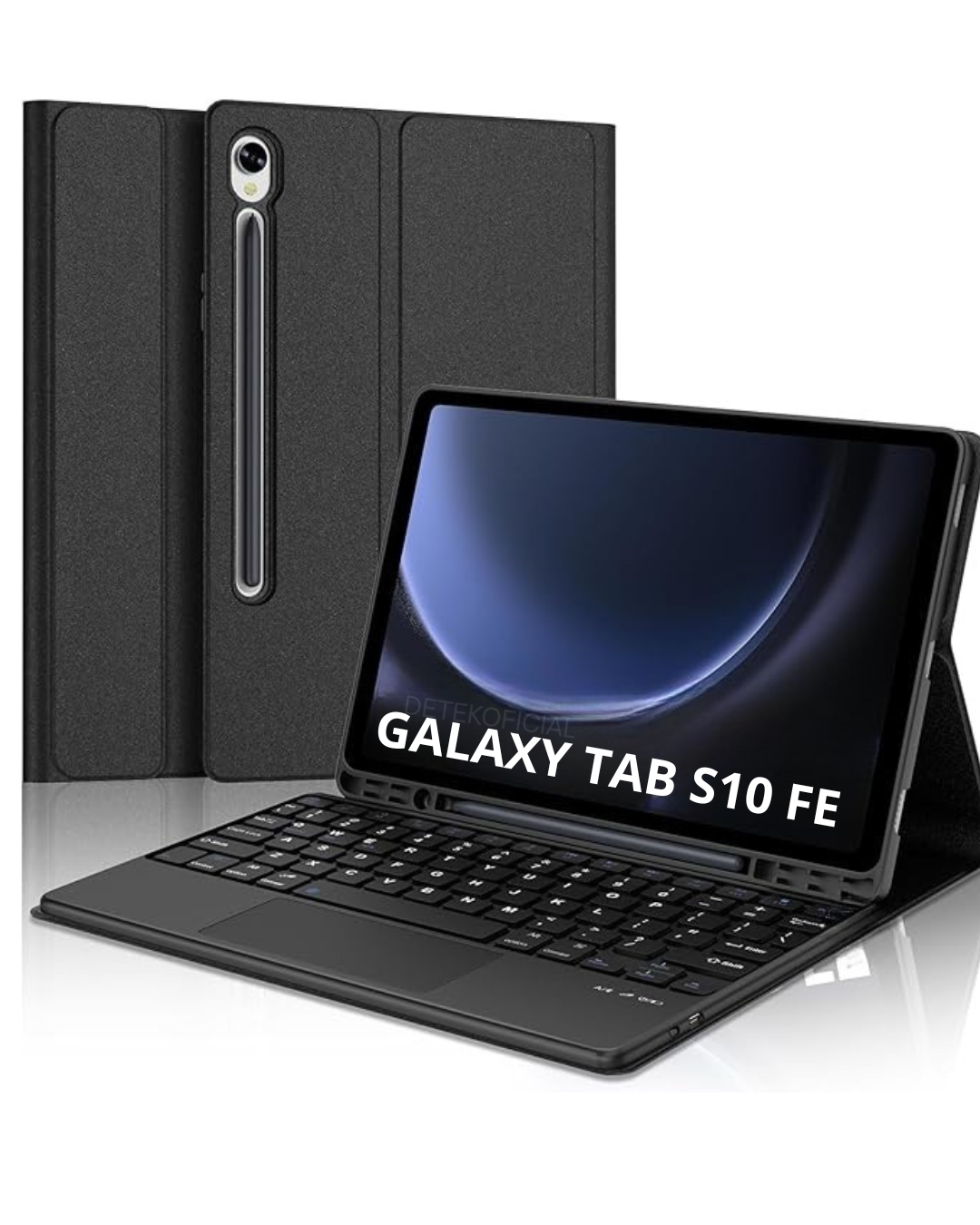 FUNDA CON TECLADO BLUETOOTH TOUCHPAD PARA SAMSUNG S10 FE 10.9' - NEGRO - 1