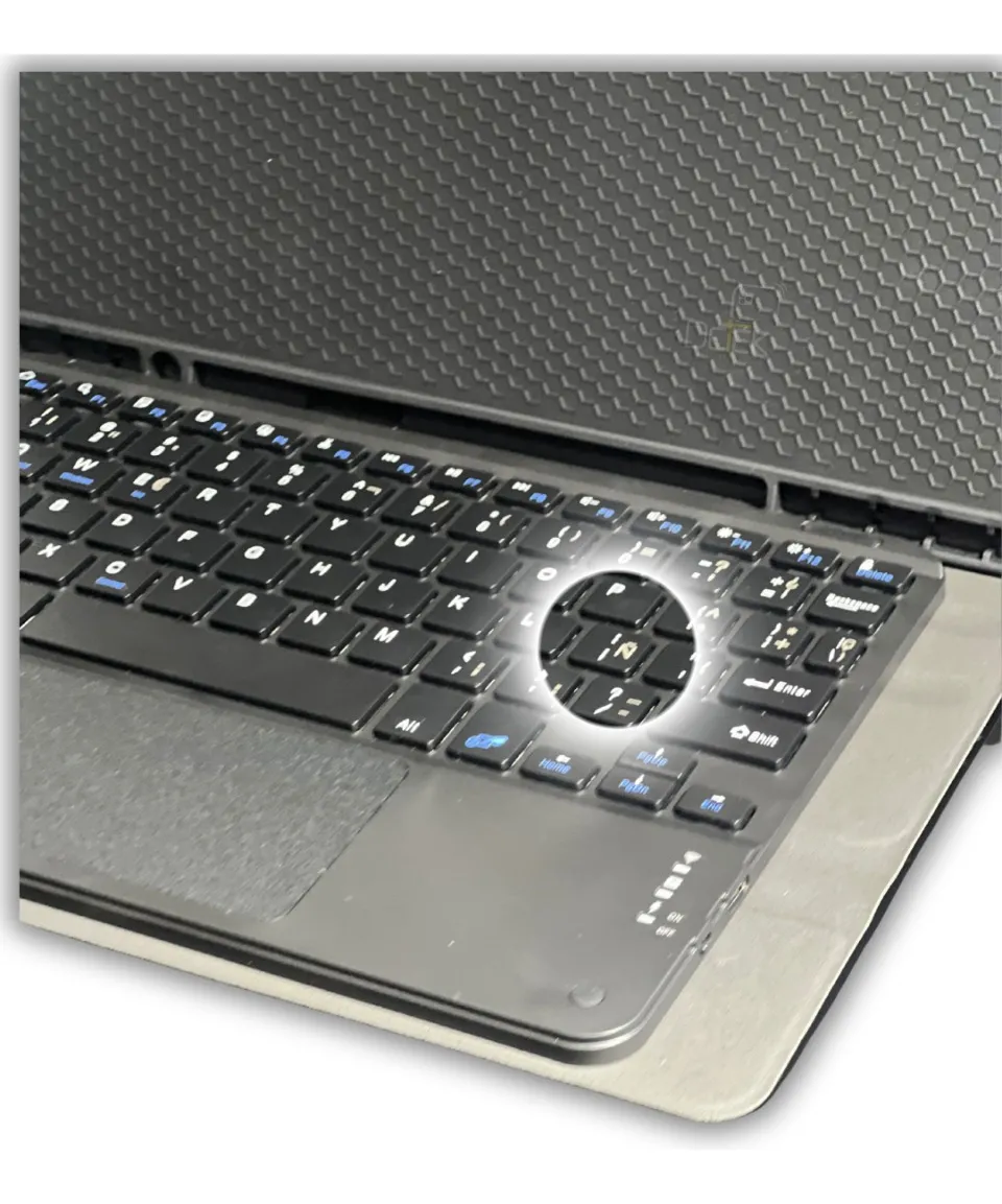 FUNDA CON TECLADO BLUETOOTH TOUCHPAD PARA SAMSUNG S10 FE 10.9' - NEGRO - 5
